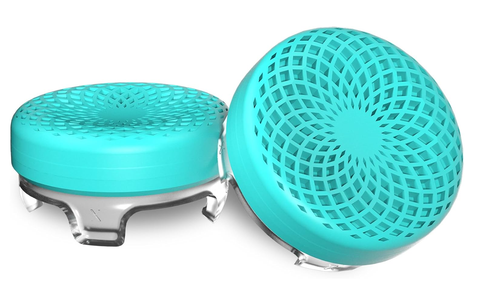 KontrolFreek Lotus Performance Thumbsticks for Playstation PS4 and PS5 Teal/Clear