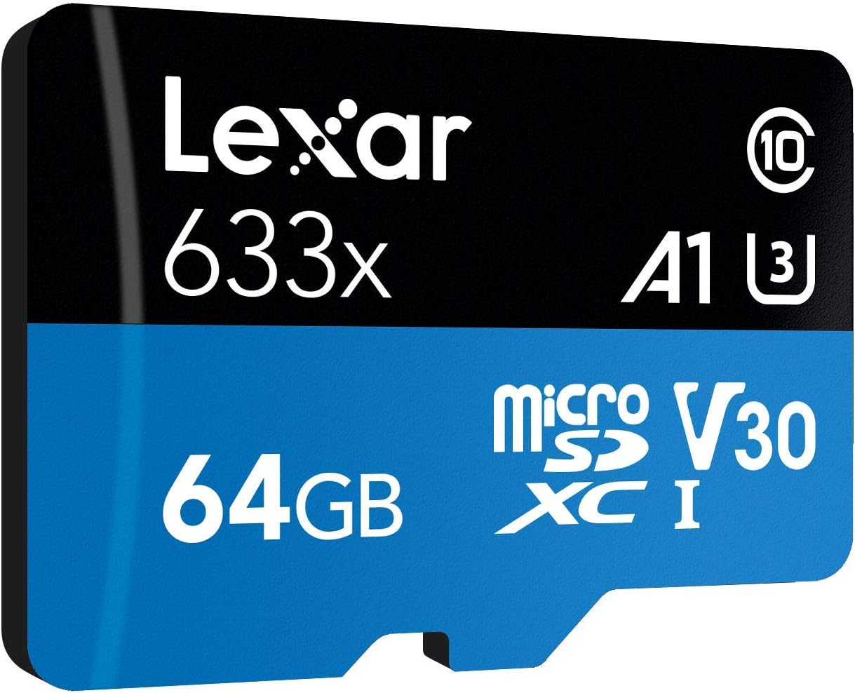 Lexar High-Performance 633x 64GB microSDHC/microSDXC UHS-I Blue Series (LMS0633064G-BNNNG)