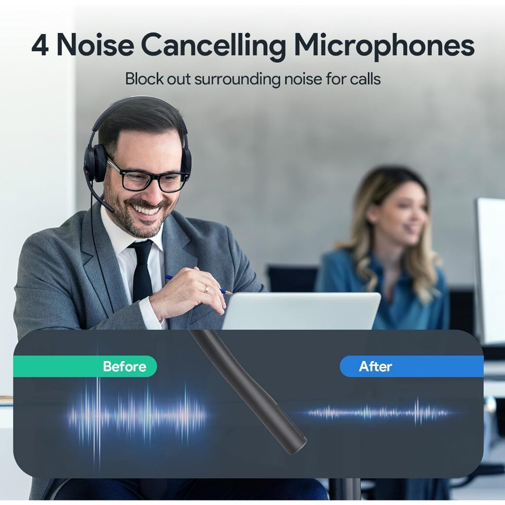 Yealink UH48 Dual MS UC USB-C/A USB Stereo Wired Headset Hybrid ANC, HD Audio, Dynamic EQ