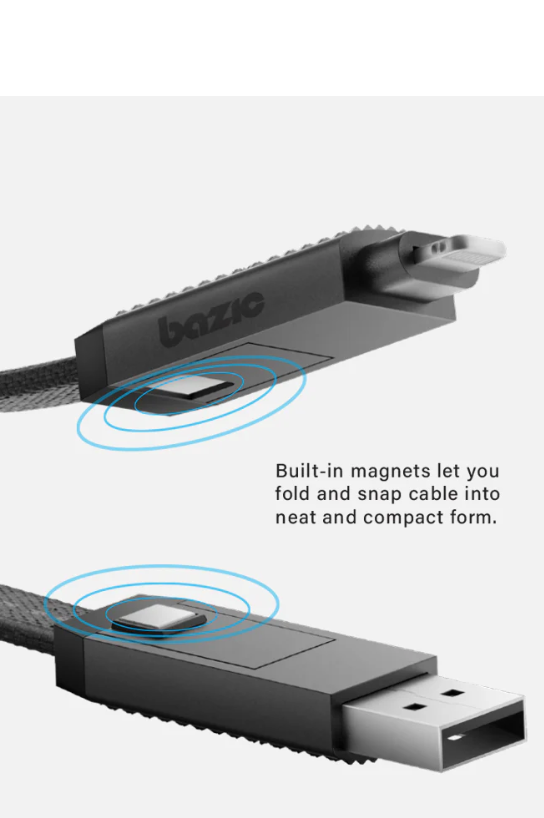 Bazic by Energea GoCharge Alucable 4in1 Aluminum 1m Charging Cable