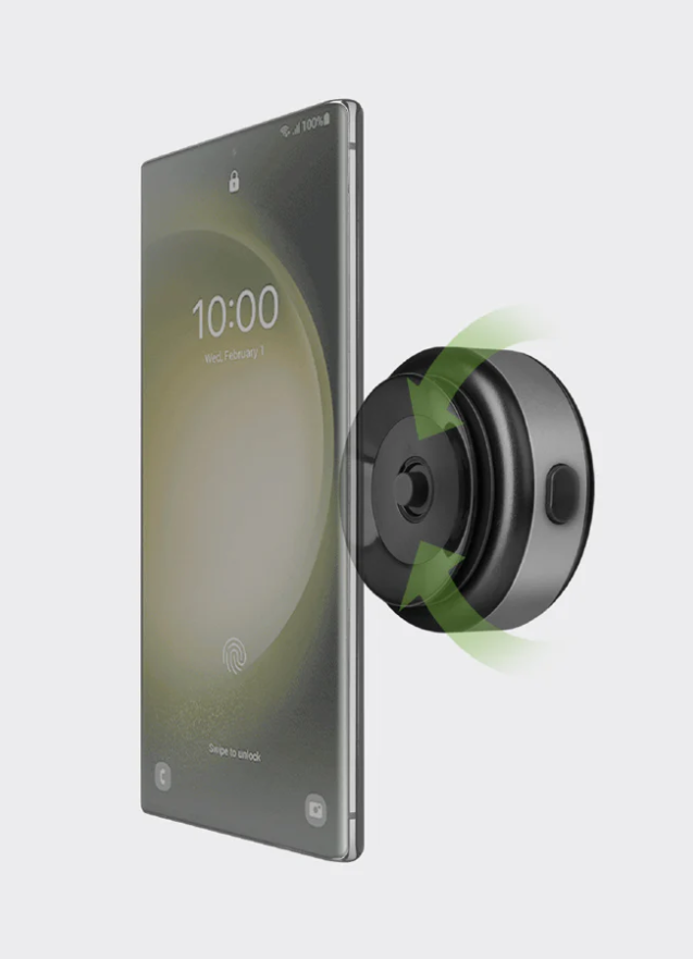 Energea Airlock, Vacuum Phone Mount with 15W Wireless Charging