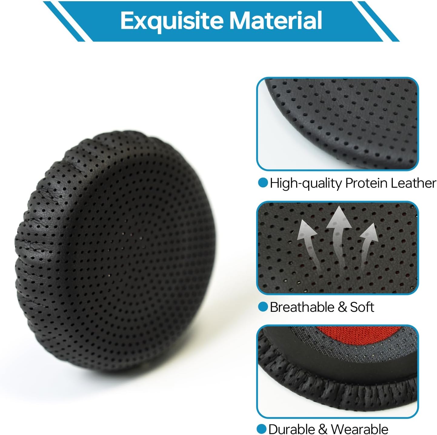 Poly Blackwire 3220/3210/3225/3215 Leatherette Ear Cushions (2 Pieces)