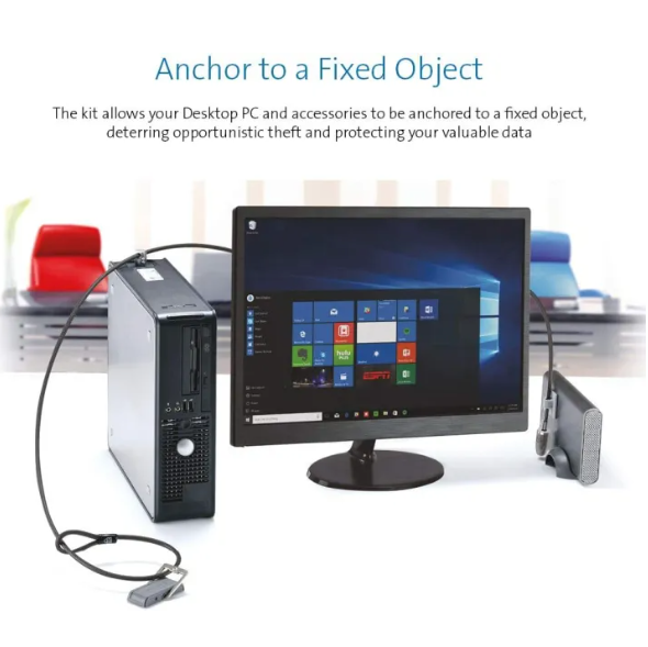 Kensington Desktop & Peripherals Locking Kit 2.0, Black (K64424WW)