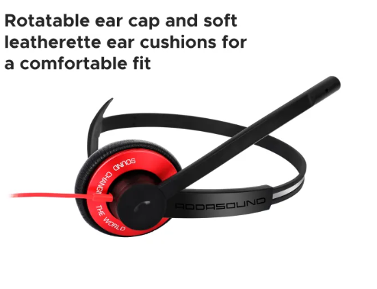 Addasound Epic 501 USB Monaural With Superior Noise Canceling Headset (with 3.5mm Jack)