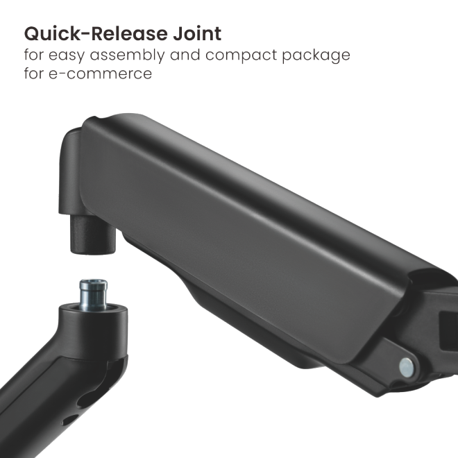 Brateck LDT46-C024E Dual Arm Ergo Cost-Effective Spring-Assisted Dual VESA Monitor Arm For 17-32 Inch Monitor