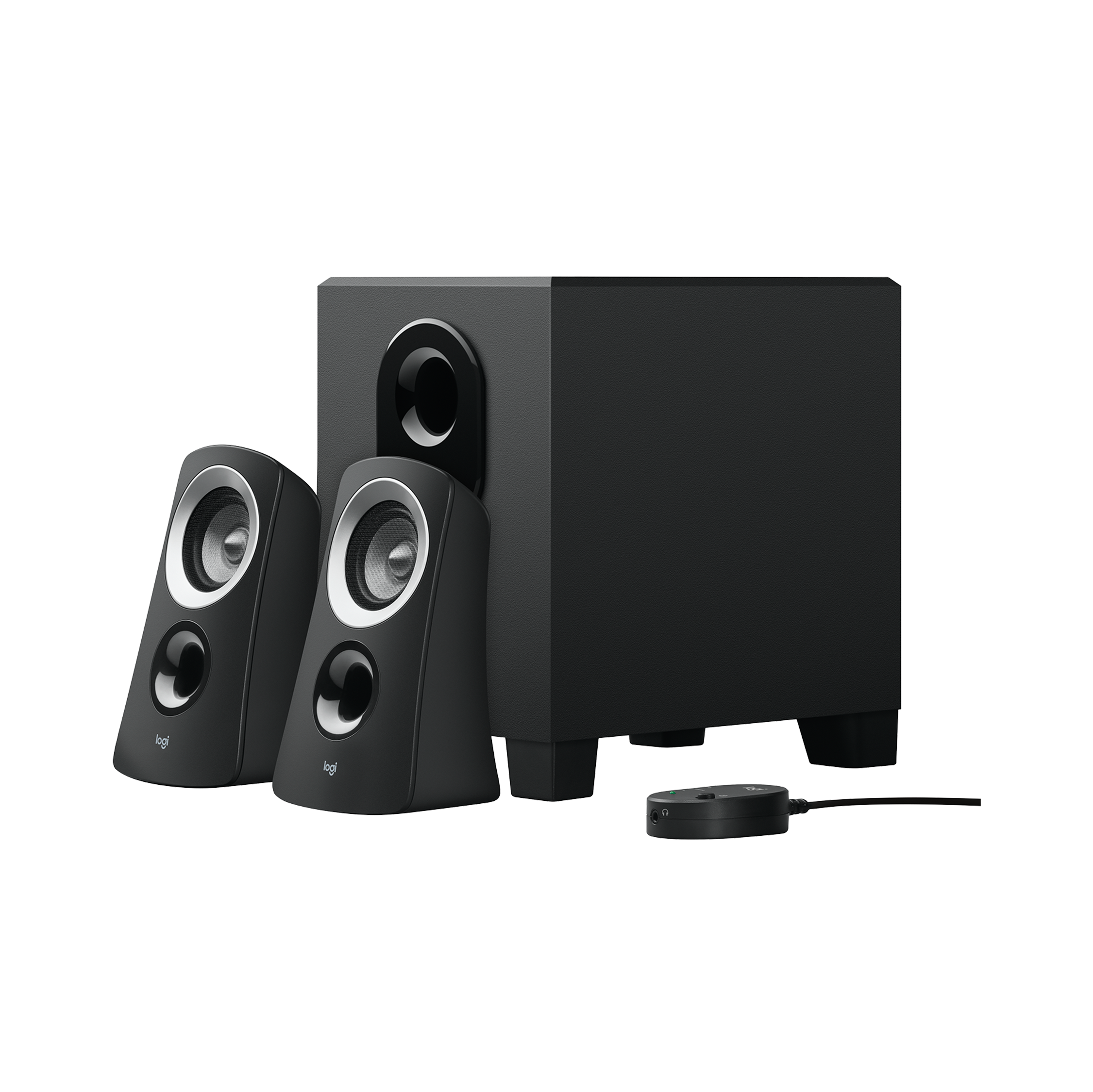 Logitech Z313 Speaker System with Subwoofer, Full Range audio, 50 Watts Peak Power
