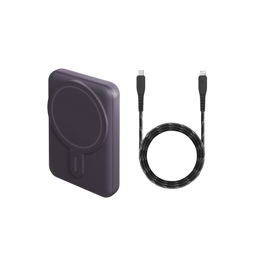 Energea MagPac Mini + NyloFlex USB-C to Lightning Cable