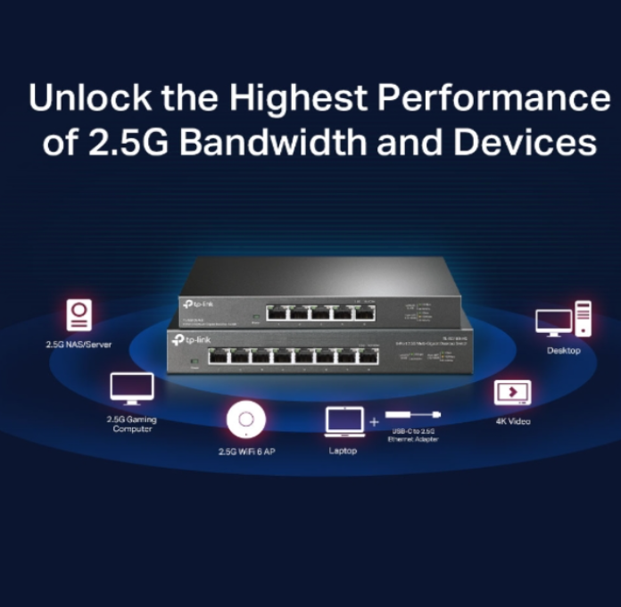 TP-Link TL-SG108-M2 8-Port 2.5G Desktop Switch