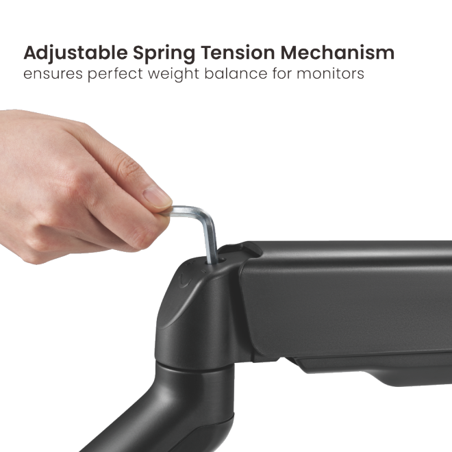 Brateck LDT46-C024E Dual Arm Ergo Cost-Effective Spring-Assisted Dual VESA Monitor Arm For 17-32 Inch Monitor