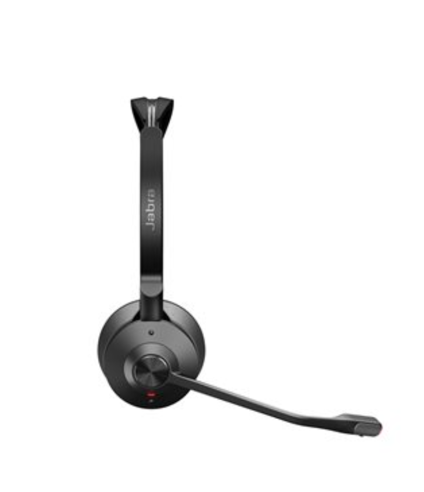 Jabra Engage 55 SE Stereo Wireless Headset with Link 400 Noise-Cancelling Microphone, Extensive Range, Hearing Protection – Certified for Google Meet & Zoom – Black
