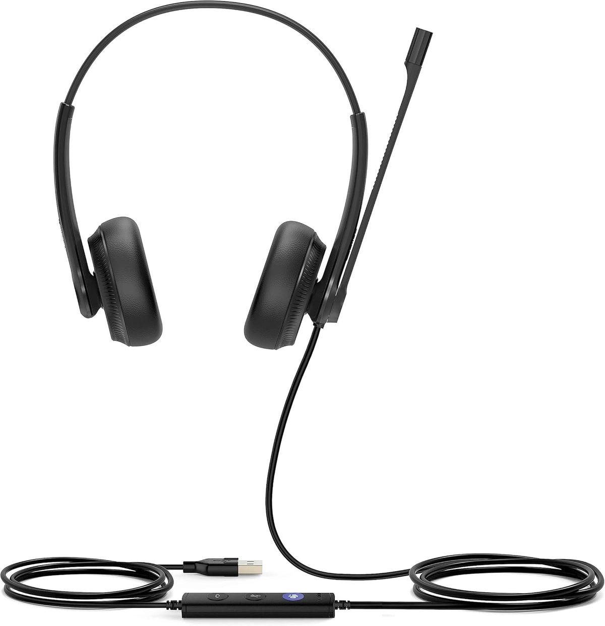Yealink UH34 Lite Dual USB Stereo Wired Headset MS Teams UC Noise Cancelling | HD Audio Sound | Lightweight