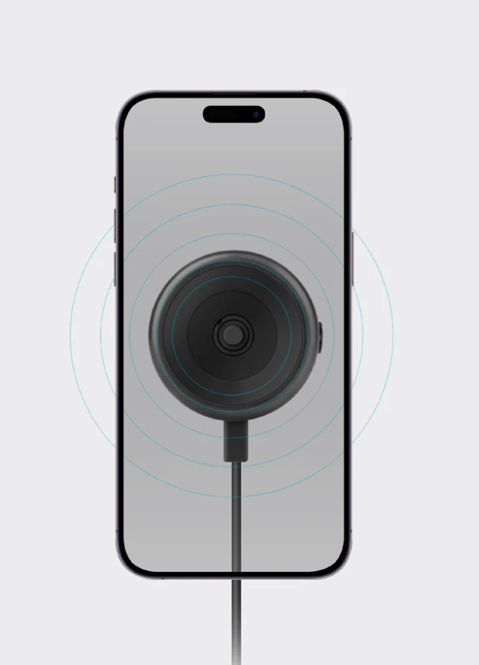 Energea Airlock, Vacuum Phone Mount with 15W Wireless Charging