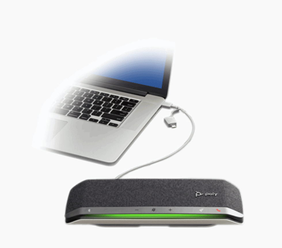Poly Sync 40+, Standard, Smart Conference Speakerphone With BT600 USB-A and USB-C Wireless Adapter