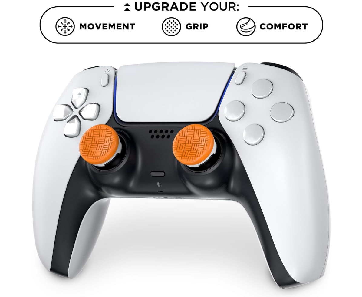 KontrolFreek Omni Performance Thumbstick for Playstation PS4 and PS5 Orange/White