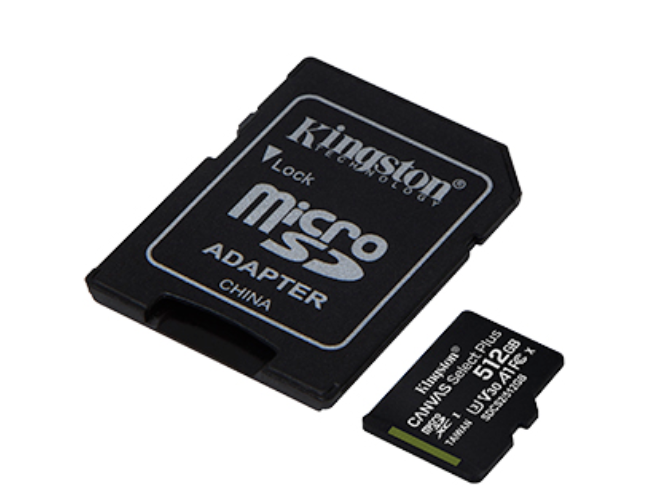 Kingston Canvas Select Plus SD Card MicroSDHC MicroSDXC MicroSD Card with Android A1 Performance Class