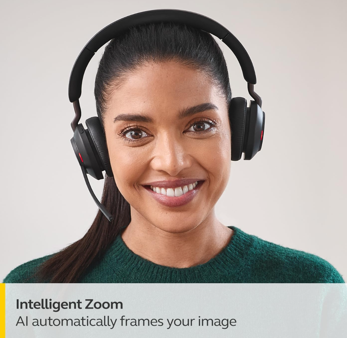 Jabra PanaCast 20 4K Video Conferencing Camera - Flexible Plug & Play Personal Video Solution Webcam with AI-Powered 4K Ultra-HD, Intelligent Zoom, and Lighting Optimization - Black
