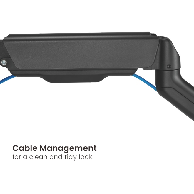 Brateck LDT46-C024E Dual Arm Ergo Cost-Effective Spring-Assisted Dual VESA Monitor Arm For 17-32 Inch Monitor