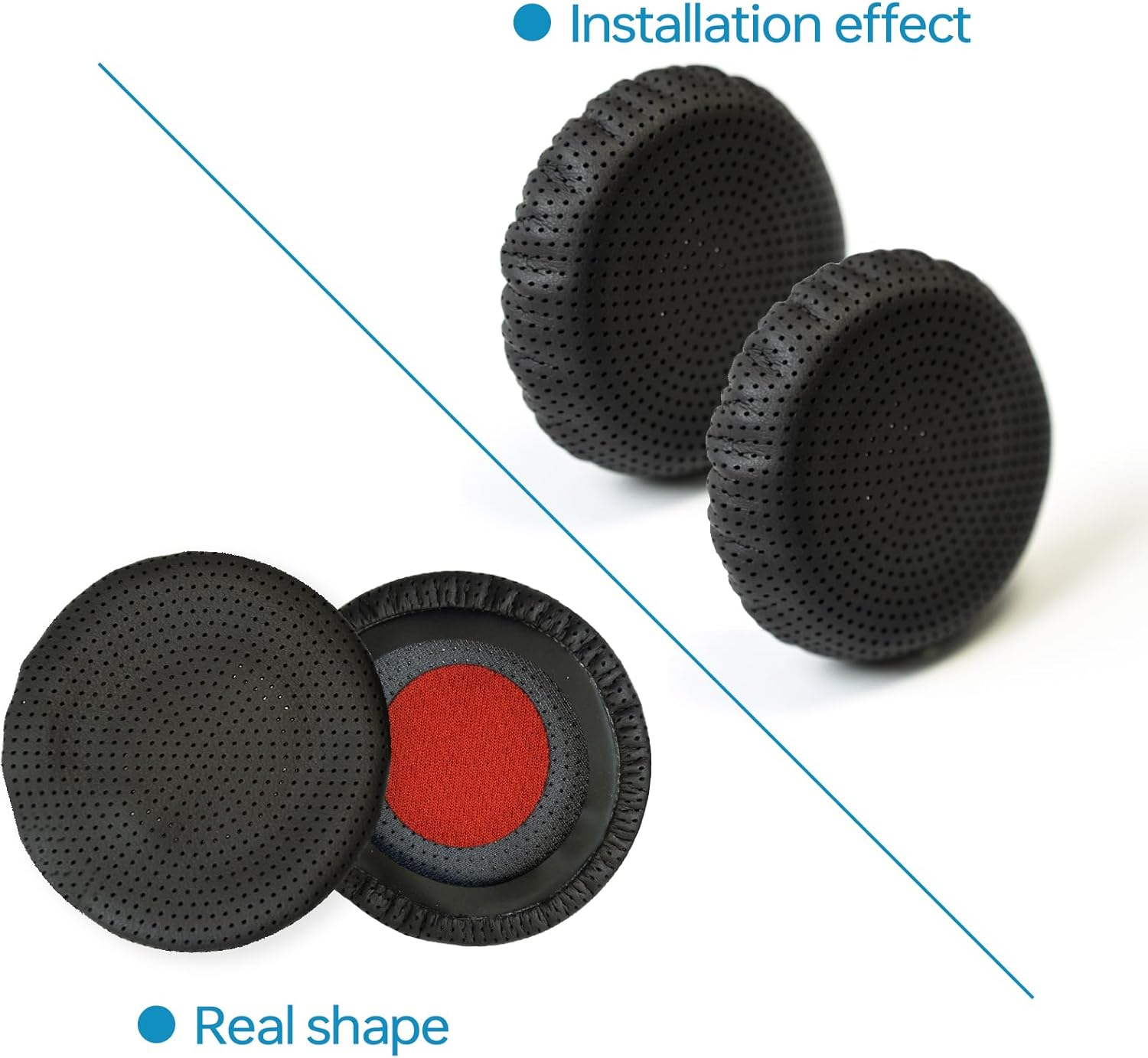 Poly Blackwire 3220/3210/3225/3215 Leatherette Ear Cushions (2 Pieces)