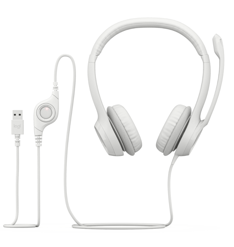 Logitech H390 USB Headset (White)