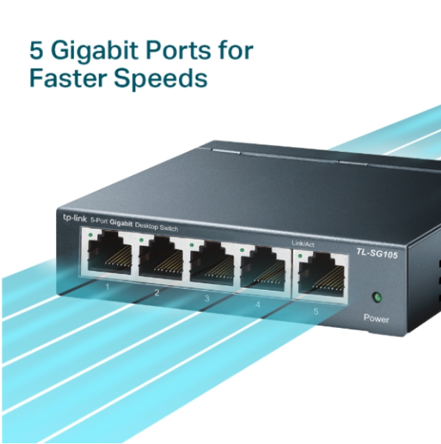 TP-Link TL-SG105 5-Port 10/100/1000Mbps Desktop Switch