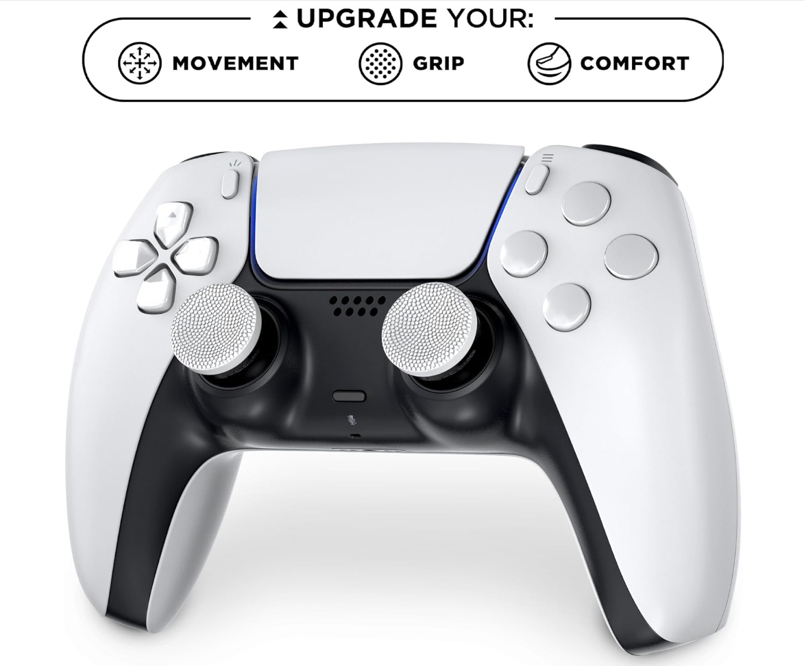 KontrolFreek Clutch Performance Thumbstick for Playstation PS4 and PS5 Black & White