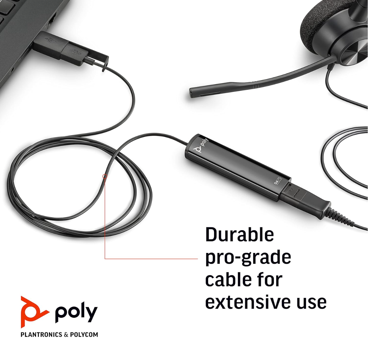 Poly DA75 USB-A/USB-C Quick Disconnect (QD) digital adapter (Plantronics)