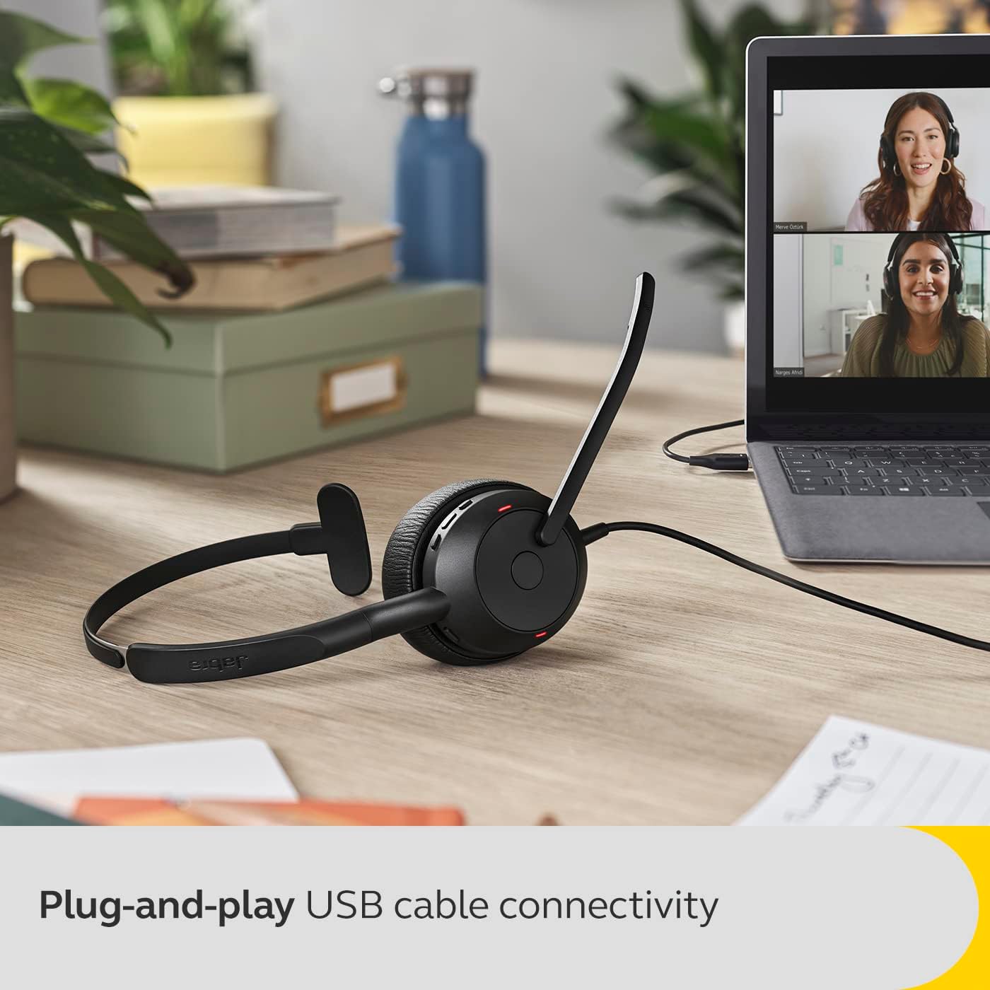 Jabra Evolve2 50 UC USB-A Wired/Bluetooth Mono Headset - with AirComfort Technology