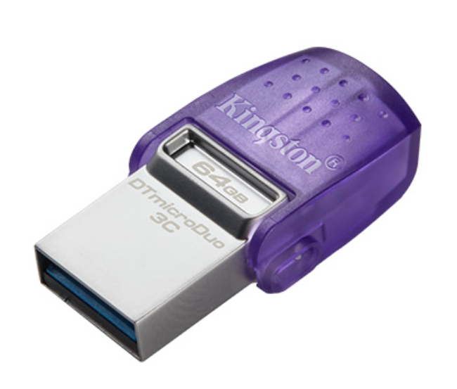 Kingston DataTraveler microDuo 3C 64GB/128GB/256GB USB 3.2 Gen 1 USB Flash Drive
