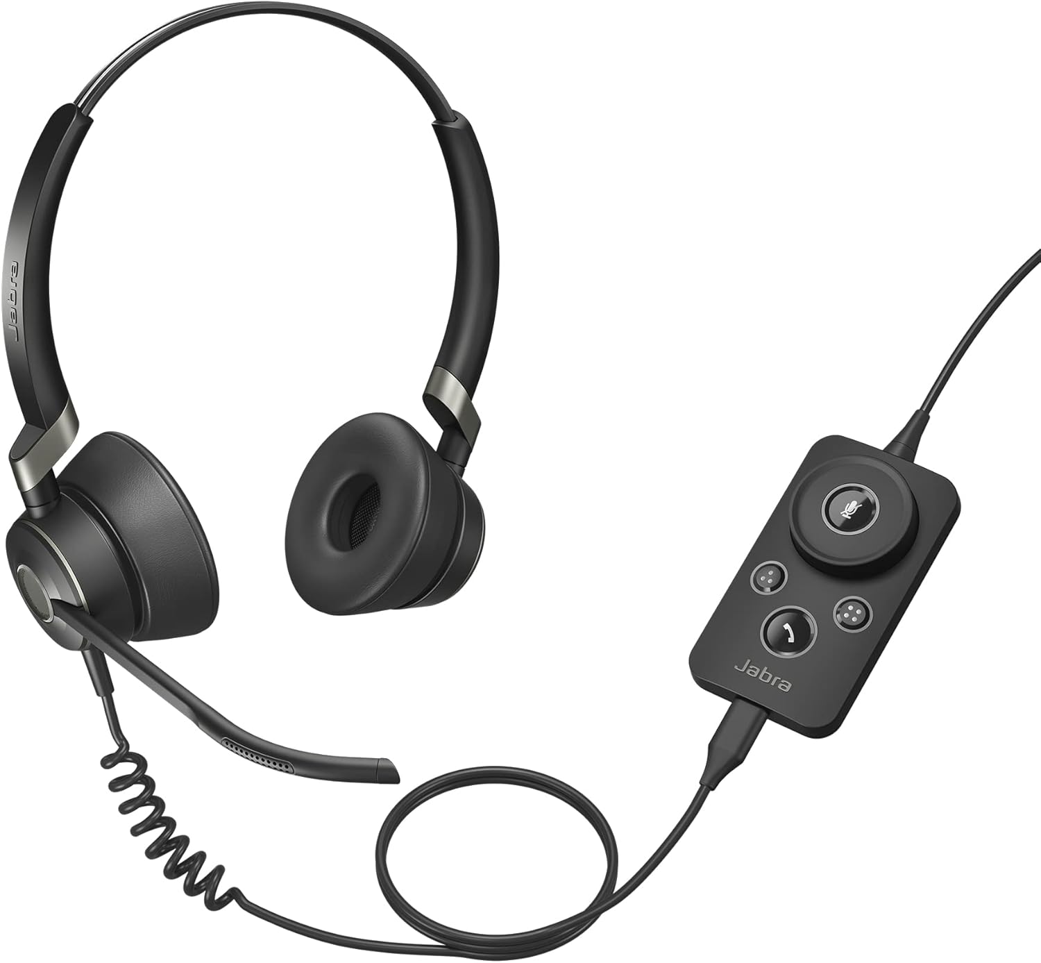 Jabra Engage 50 Stereo Professional Digital Corded Headset, USB-C Bundle With Jabra Engage Link USB A, MS