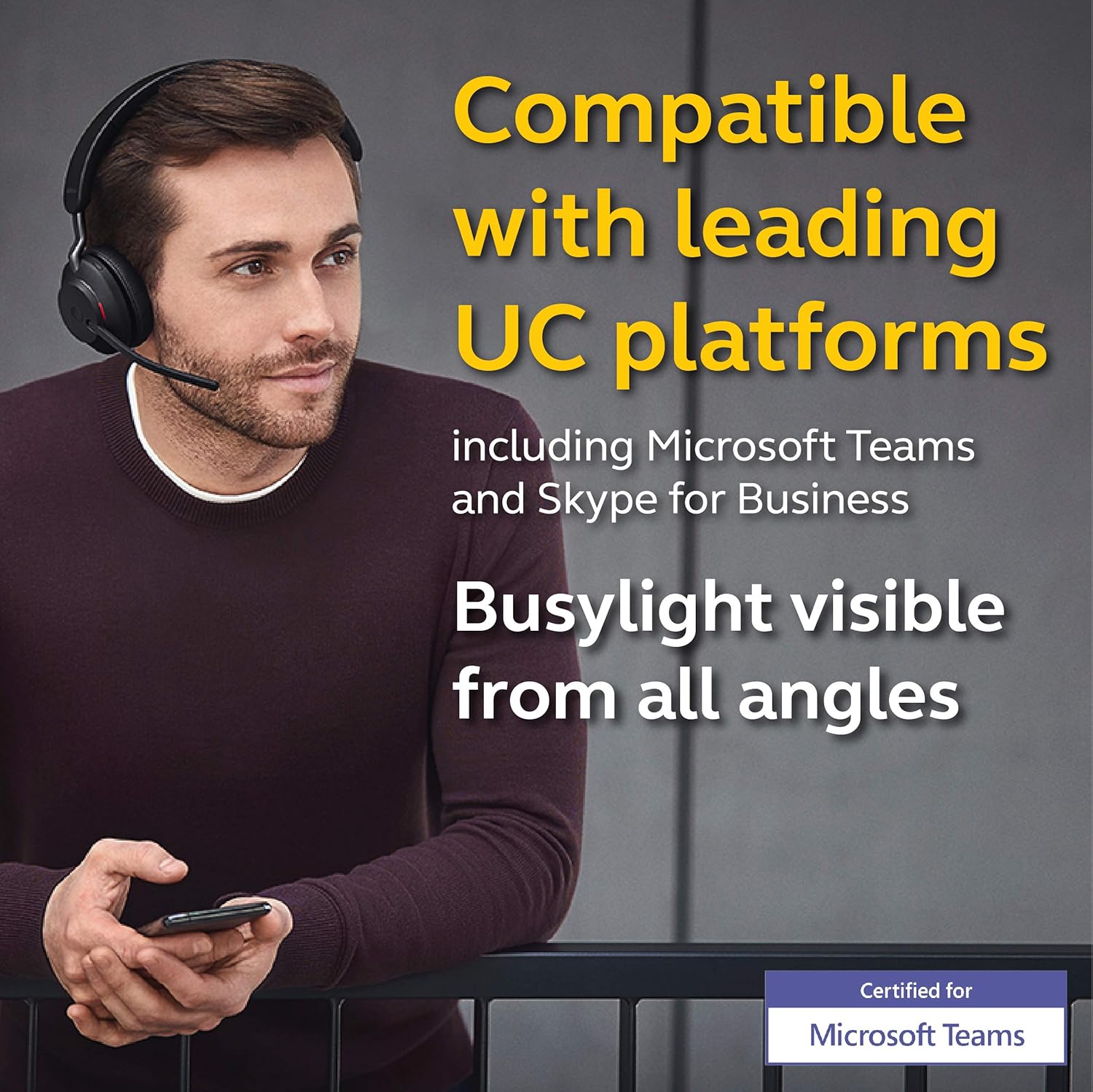 Jabra Evolve2 65 Mono Wireless Headset with Link380 USB-A Bluetooth Headset for Calls and Music, 37 Hours of Battery Life, Passive Noise Cancelling Headphones