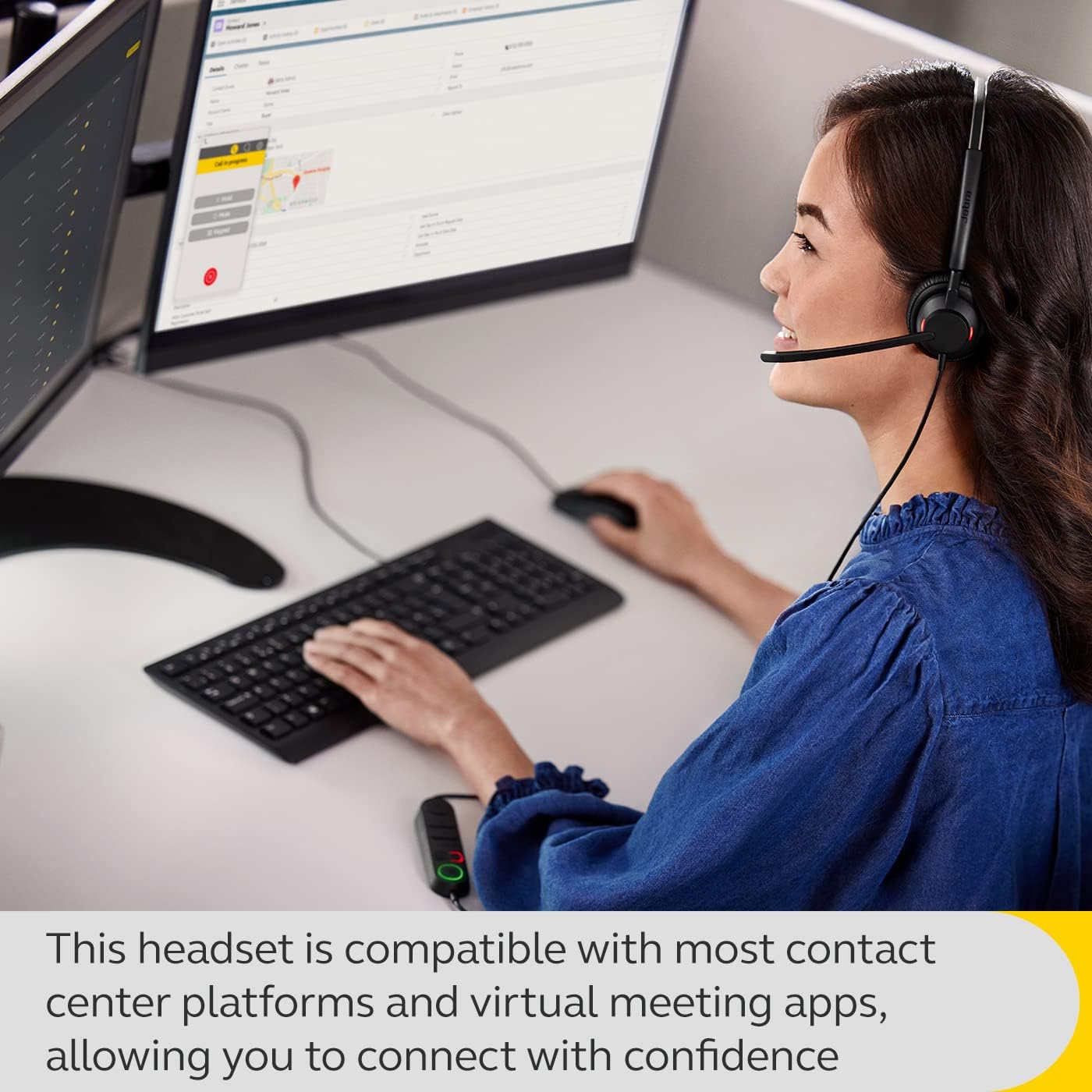 Jabra Engage 40 Stereo UC USB-C/A With Inline Link Wired Headset