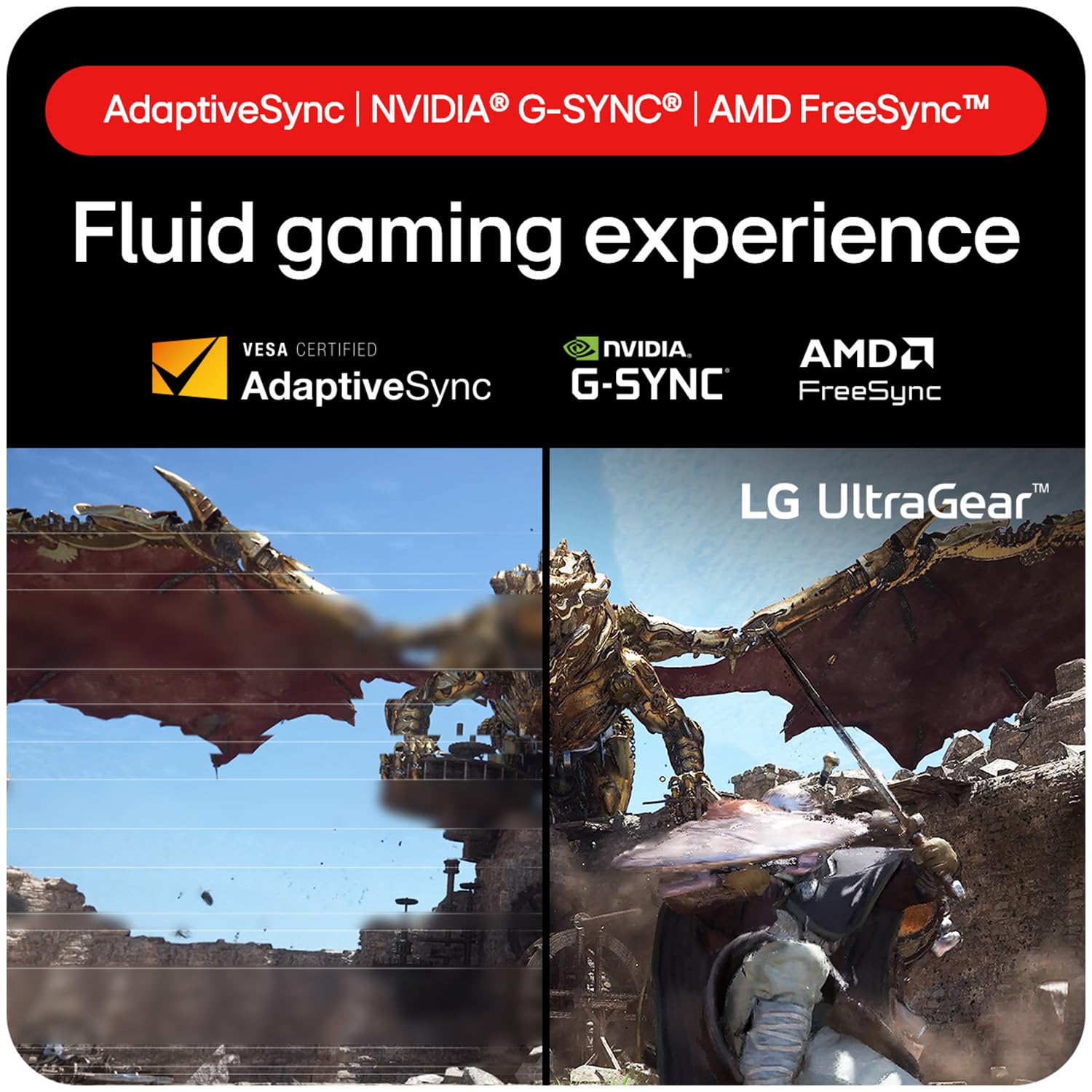 LG 32GS85Q-B 32" QHD (2560x1440) Nano IPS UltraGear Gaming Monitor, 180Hz, 1ms, NVIDIA G-SYNC Compatible, AMD FreeSync, HDR10, Tilt/Height/Pivot Stand, HDMI X 2, Display Port, HP Out