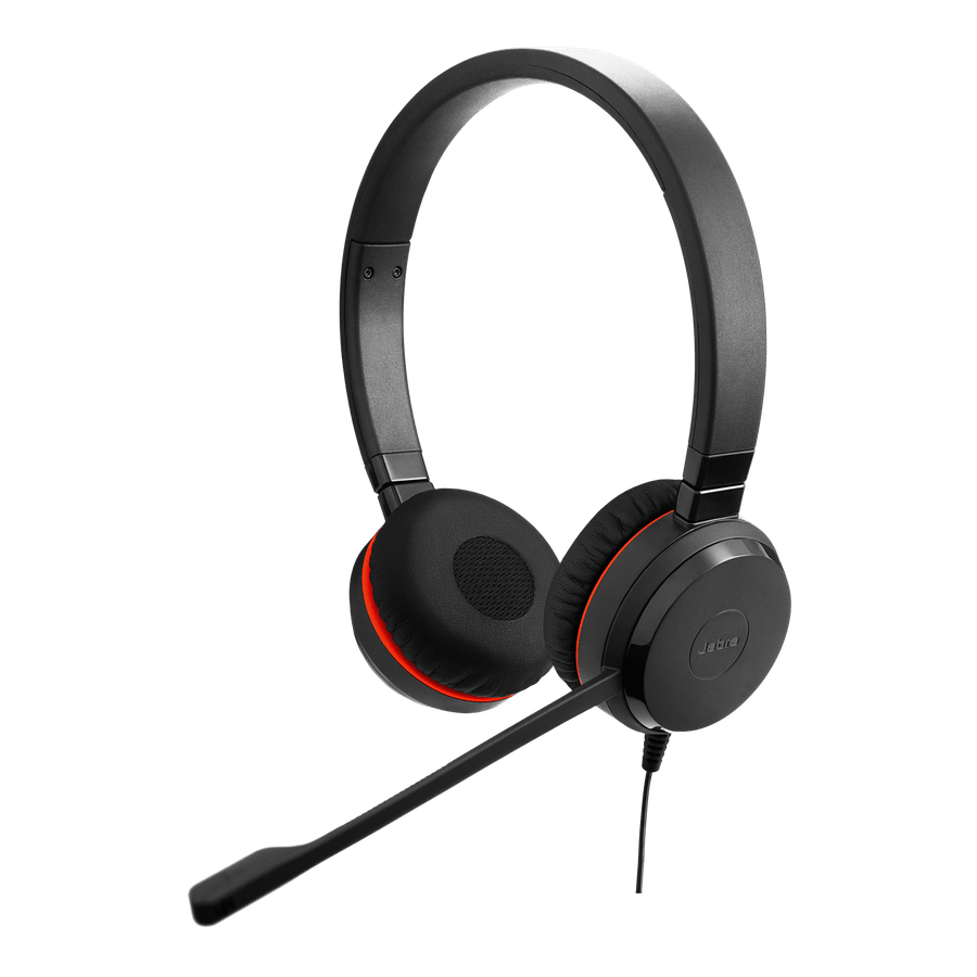 Jabra Evolve 20 SE UC USB-C/A Stereo Wired Headset Leatherette Cushion