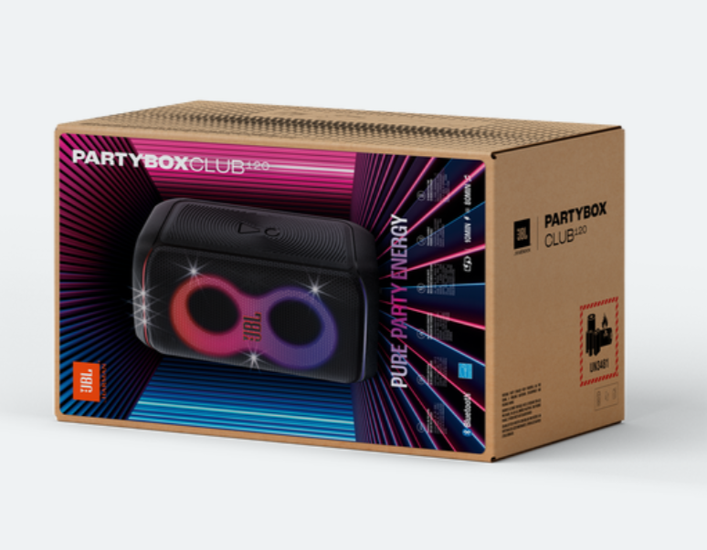 JBL PartyBox Club 120 Portable Party Speaker with Built-in Lights, Powerful Sound and Deep Bass