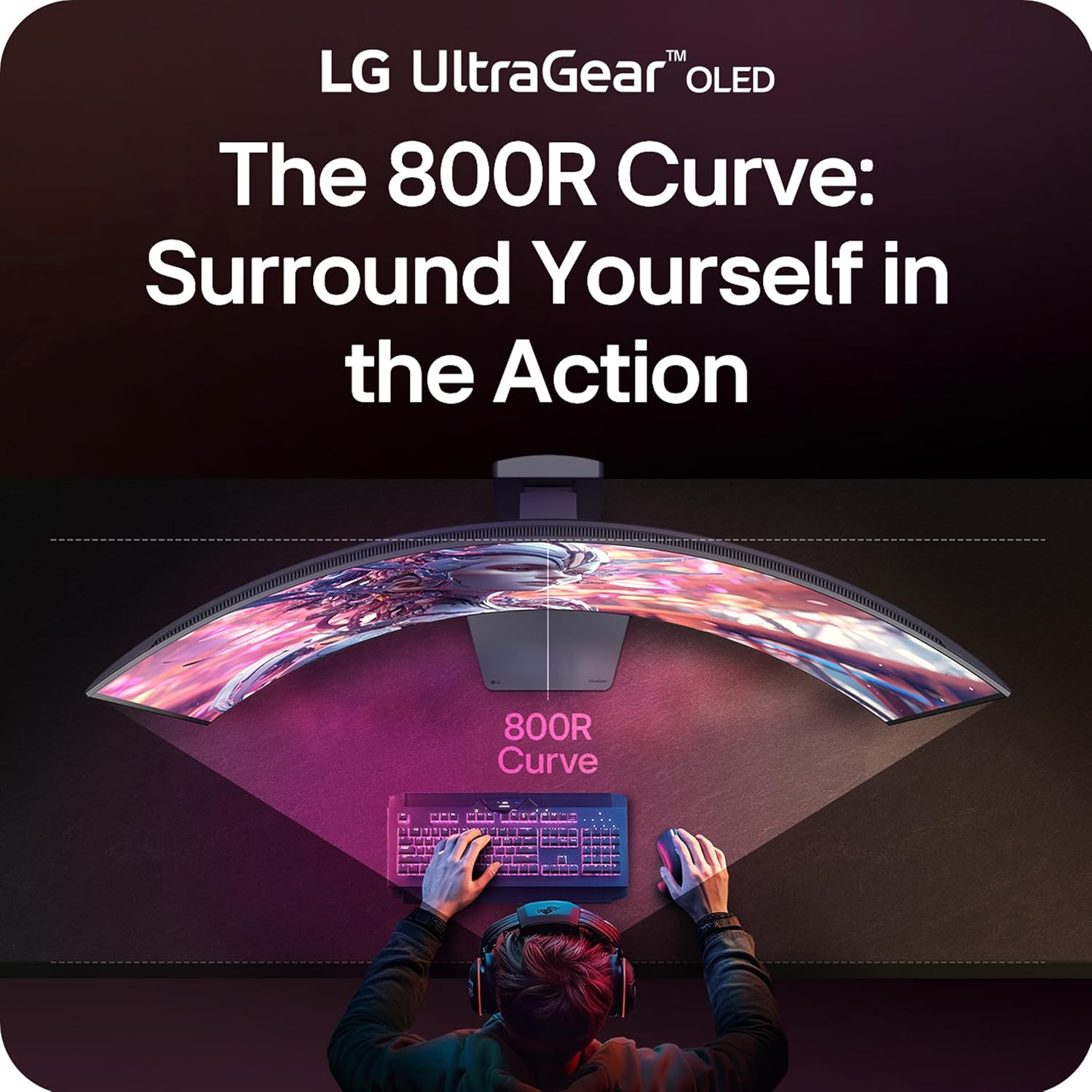 LG 45GX950A-B 45 Inch UltraGear™ OLED 5K2K WUHD 165Hz or WFHD Dual Mode 330Hz 0.03ms G-sync Compatible DisplayPort 2.1 Gaming Monitor