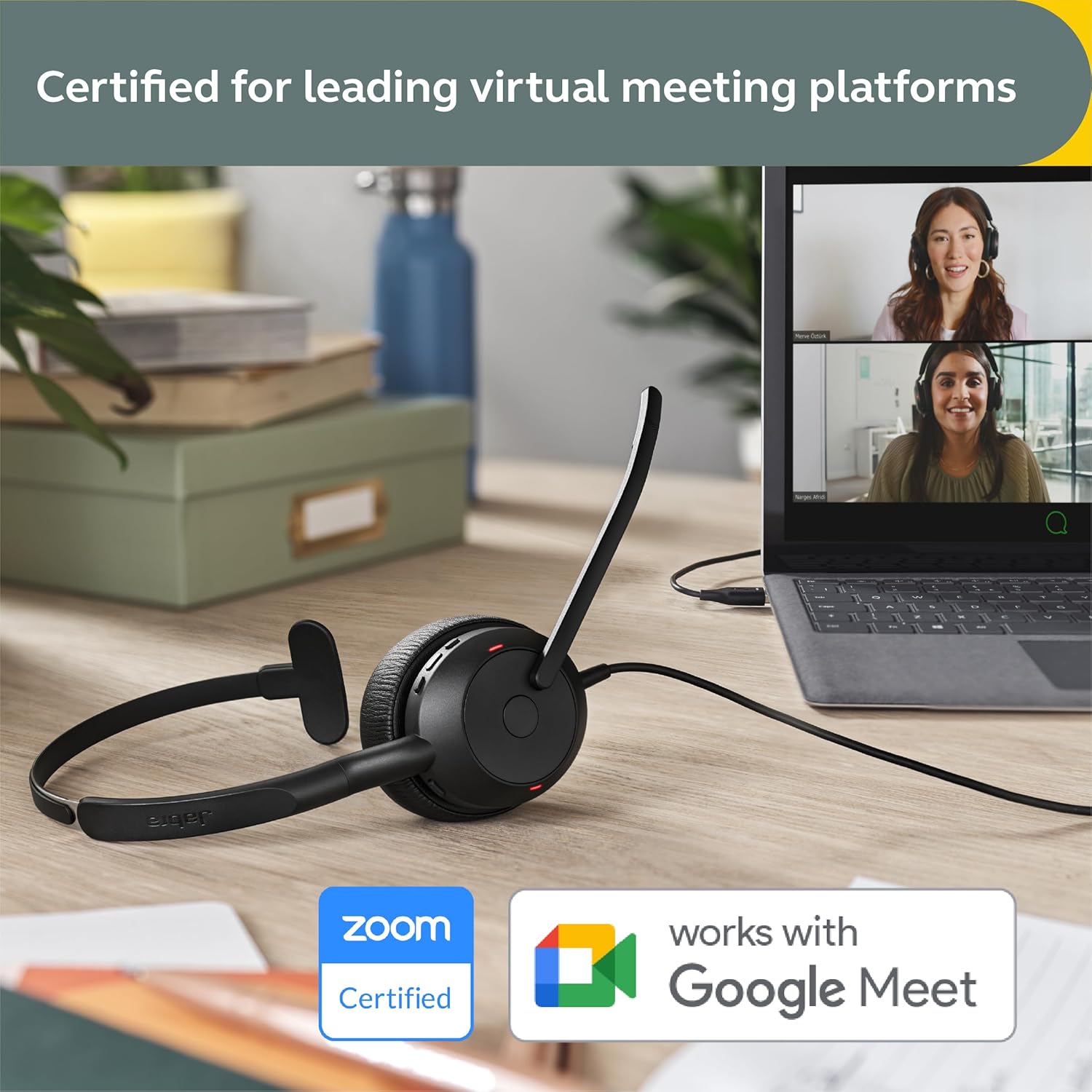 Jabra Evolve2 50 UC USB-A Wired/Bluetooth Mono Headset - with AirComfort Technology