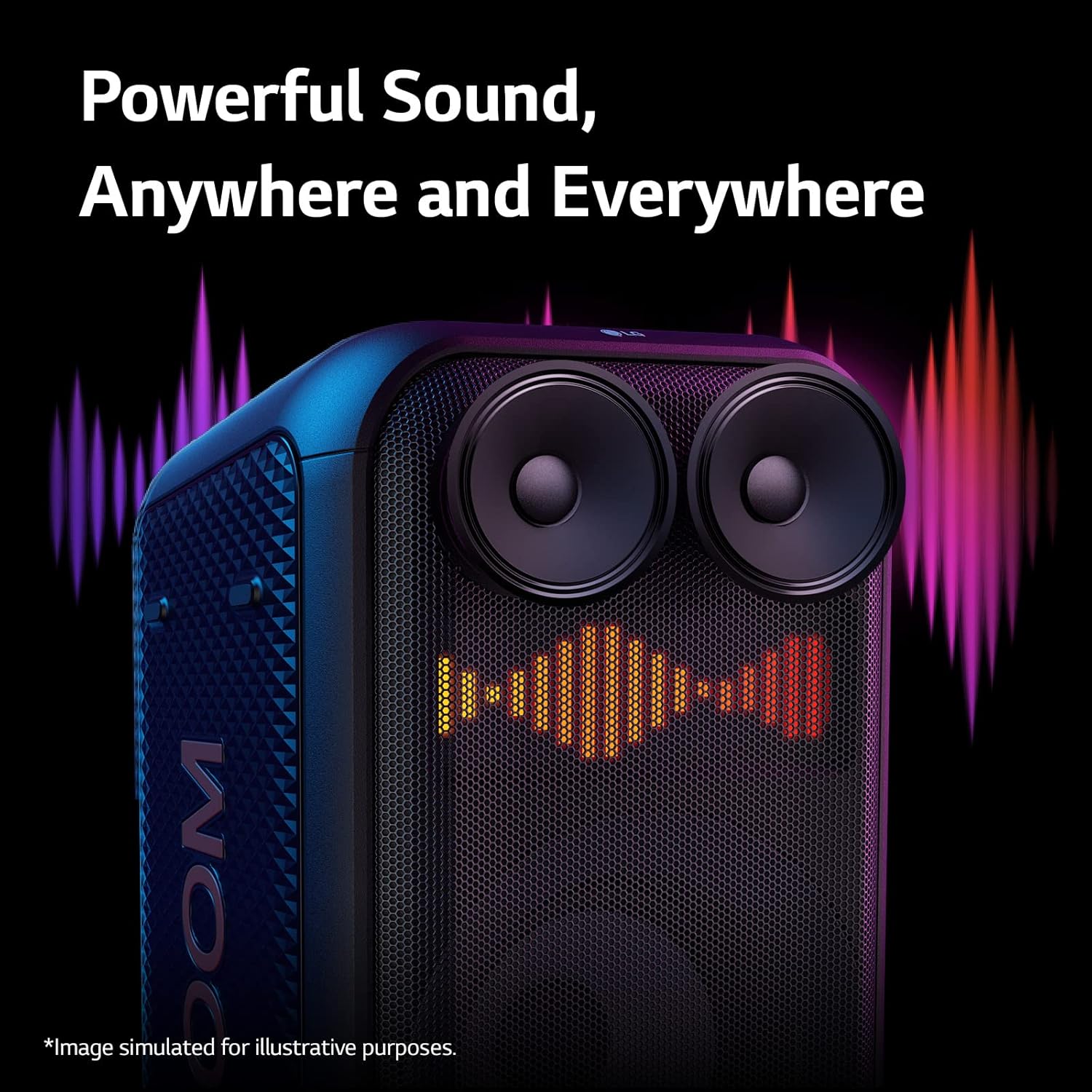 LG XBOOM XL7 Portable Tower Speaker with 250W of Power and Pixel LED Lighting with up to 20 Hrs of B