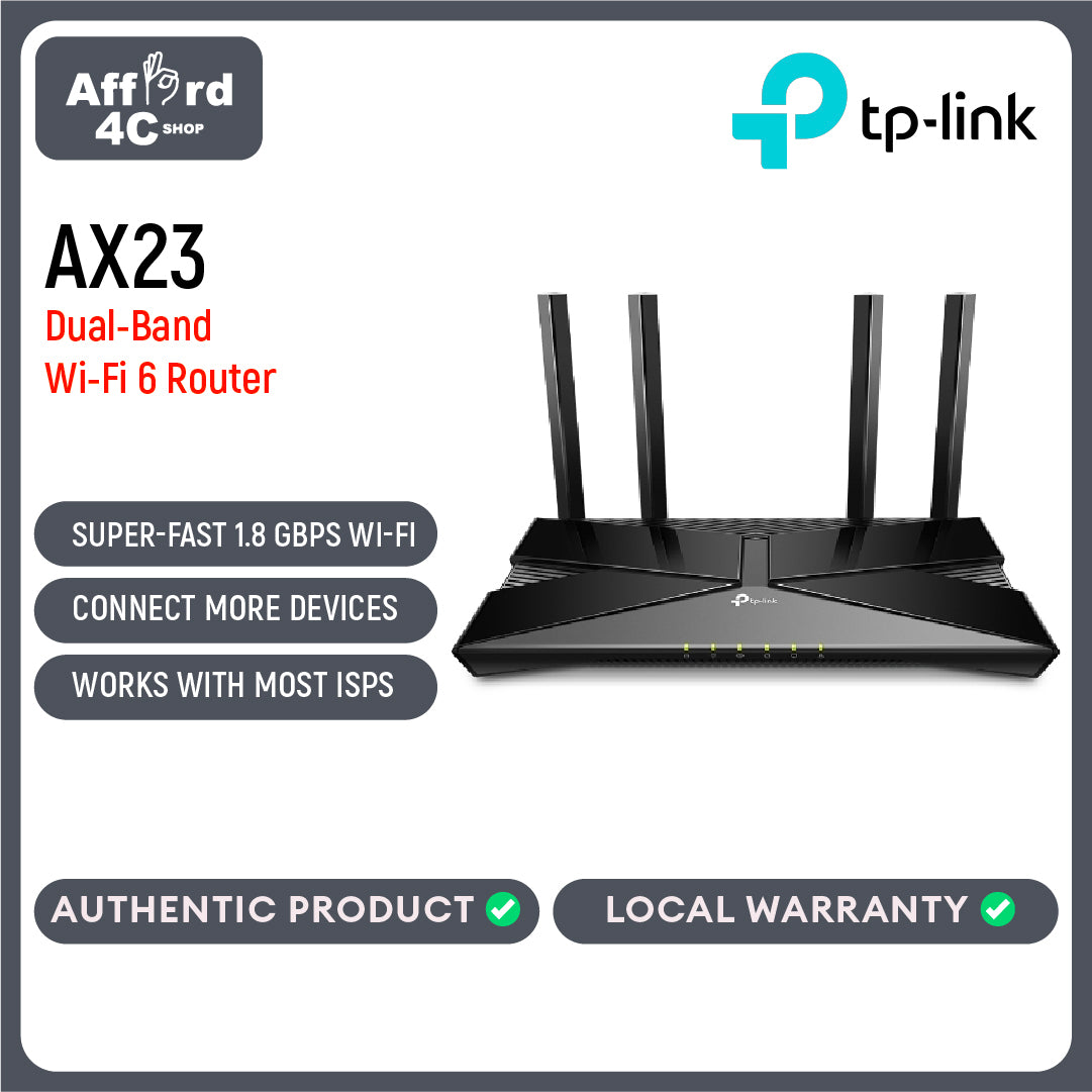 TP-Link Archer AX23 AX1800 Dual Band Gigabit Wi-Fi 6 Speed Router | WiFi 6 | WiFi Router | Wireless Router | OneMesh | Gaming Router Wifi 6