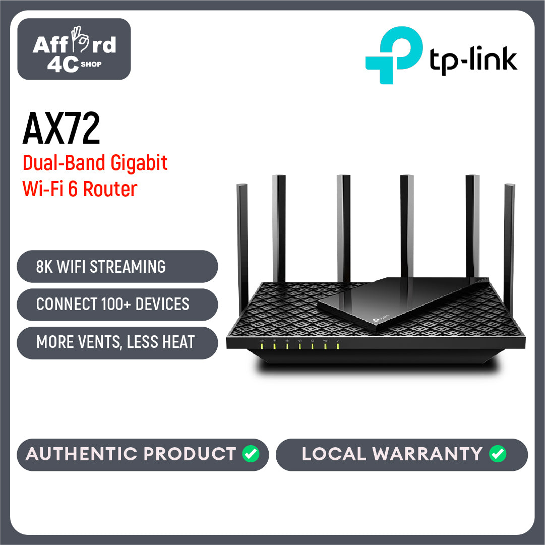 TP-Link Archer AX72 AX5400 Dual Band Gigabit Wi-Fi 6 Speed Router | WiFi 6 | WiFi Router | Wireless Router | OneMesh | Gaming Router Wifi 6 | Compatible with Alexa