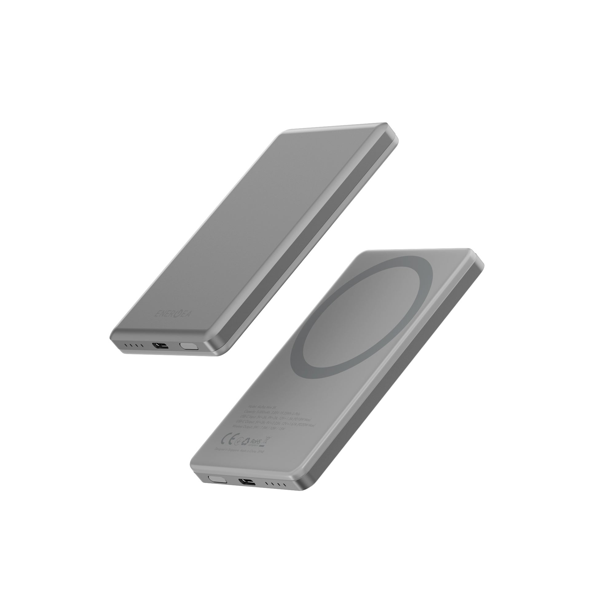 Energea AluPac 10K, 10000MaH Ultra Light Aluminum MagSafe Compatible Power Bank