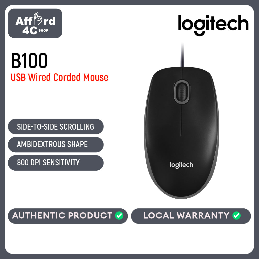 Logitech B100 Optical USB Mouse