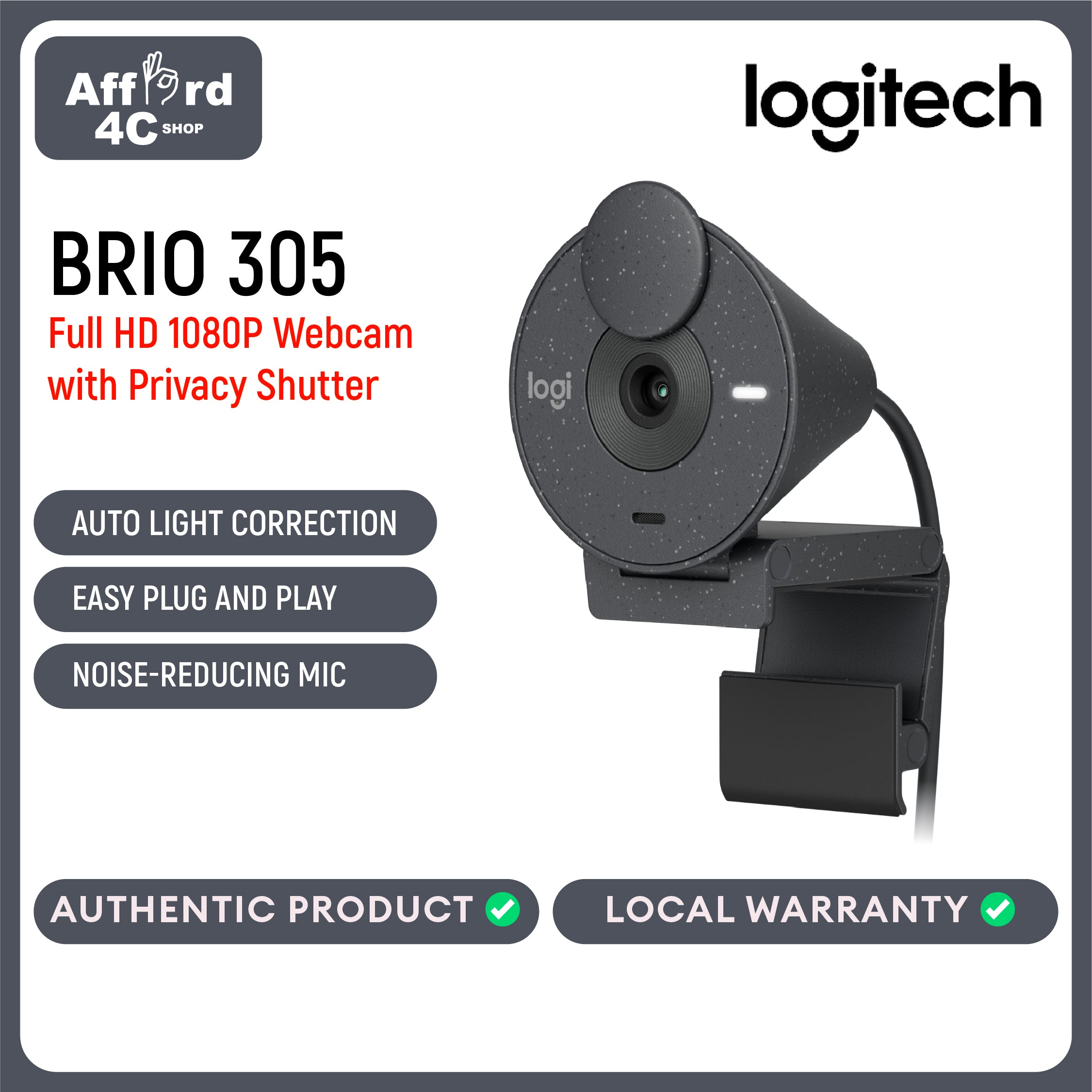 LogitechBrio 305 Full HD Webcam