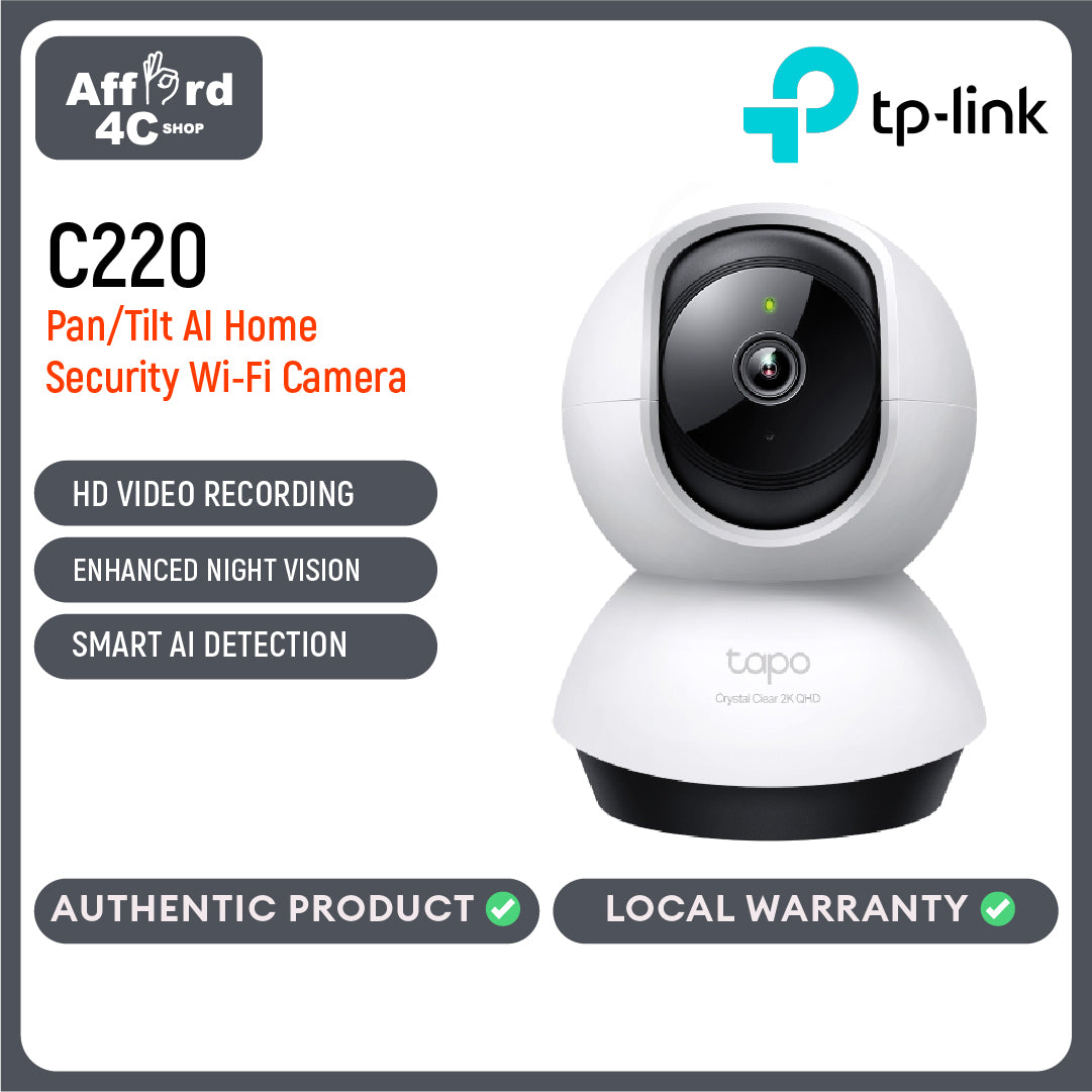 Tapo C220 Pan/Tilt AI Home Security Wi-Fi Camera