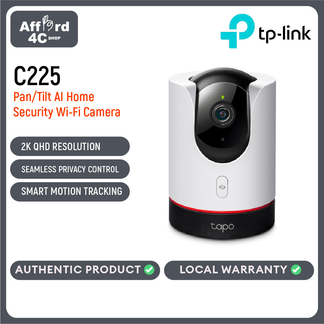 Tapo C225 Pan/Tilt AI Home Security Wi-Fi Camera