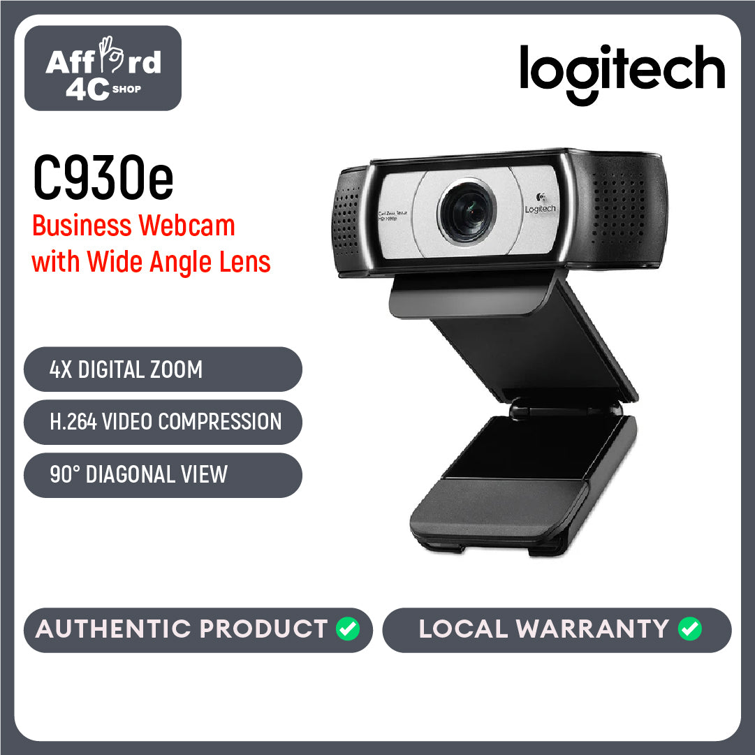 Logitech C930e 1080P HD Video Webcam - 90-Degree Extended View