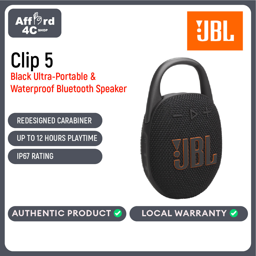 JBL Clip 5 Ultra-Portable Waterproof Speaker