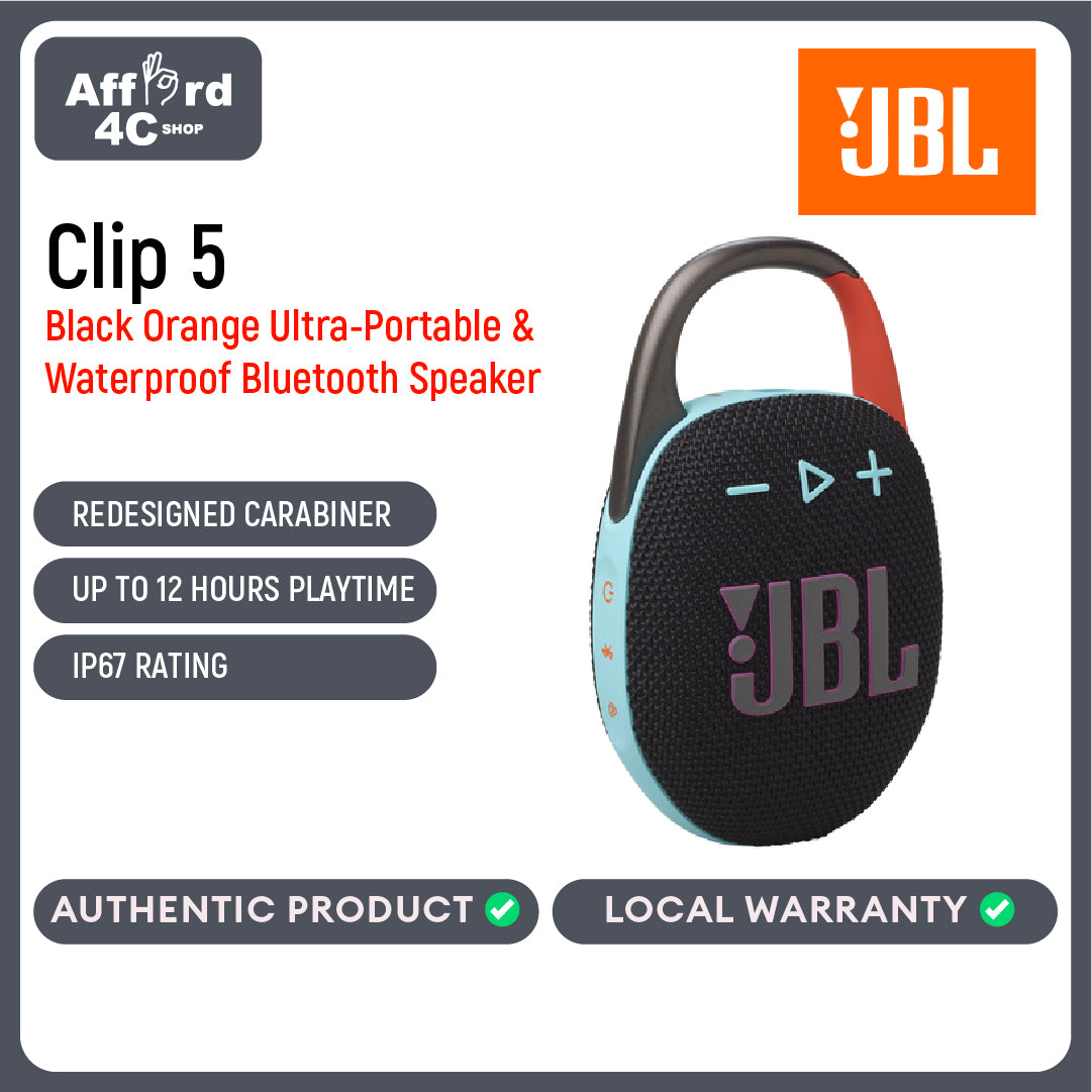 JBL Clip 5 Ultra-Portable Waterproof Speaker