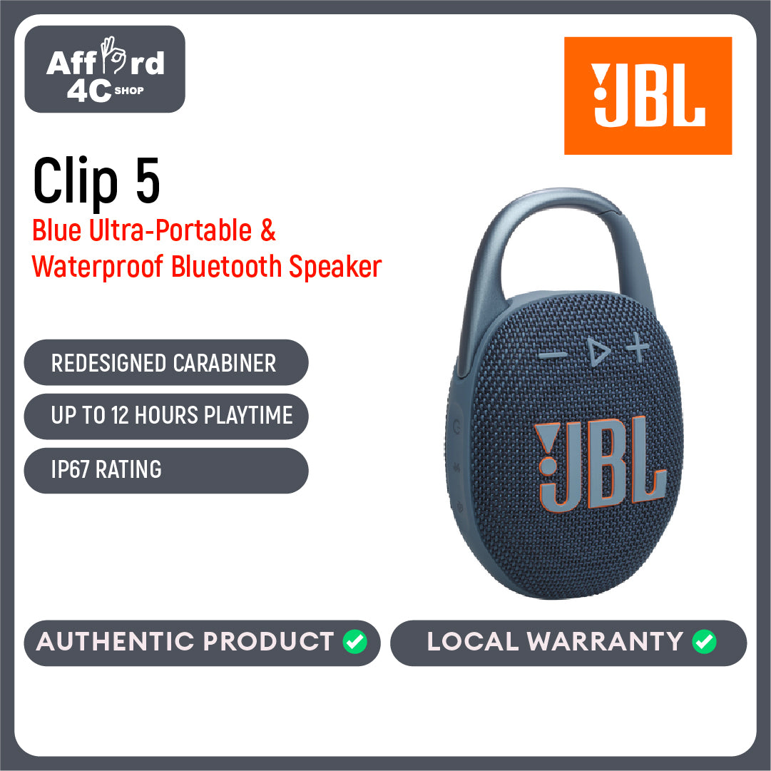JBL Clip 5 Ultra-Portable Waterproof Speaker