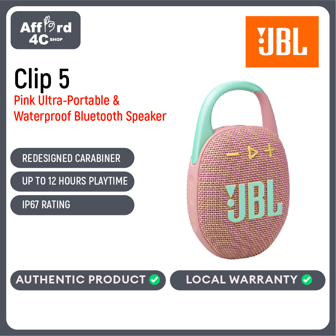 JBL Clip 5 Ultra-Portable Waterproof Speaker