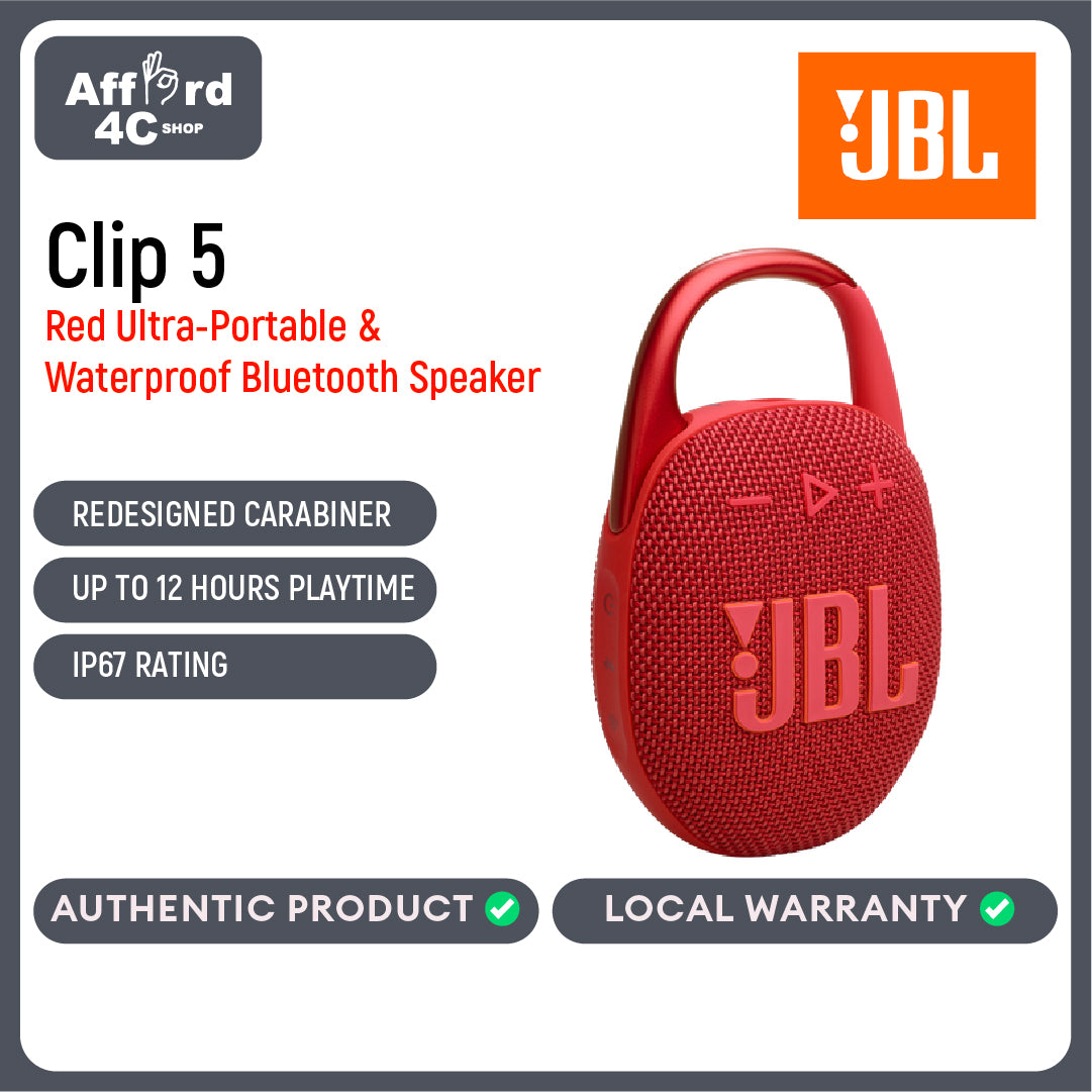 JBL Clip 5 Ultra-Portable Waterproof Speaker